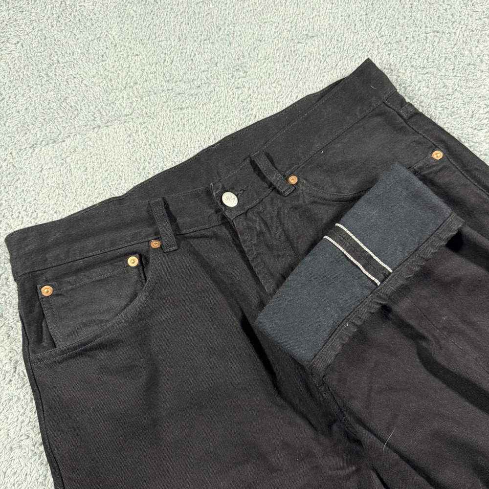 Knickerbocker Jeans Mens 34x32 Black Candiani Selvedge K102 Straight Portugal‎
